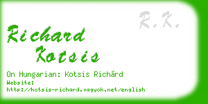 richard kotsis business card